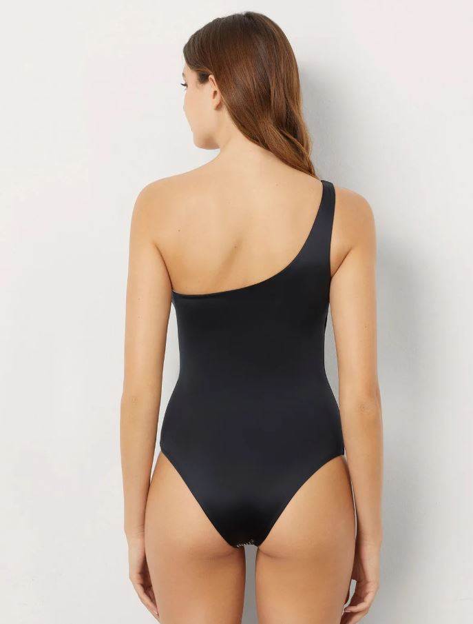 One-shoulder one-piece swimsuit with removable cups and rhinestones Crystal Part/ yamamamay/34,98 EUR