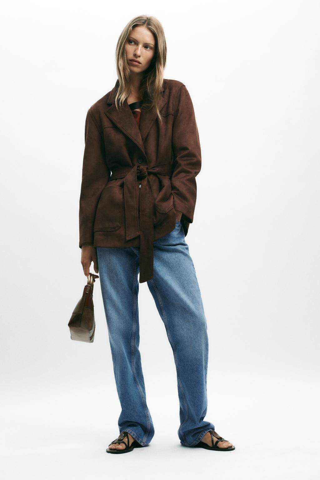 BELTED FAUX SUEDE JACKET/ ZARA/ 49.95 EUR