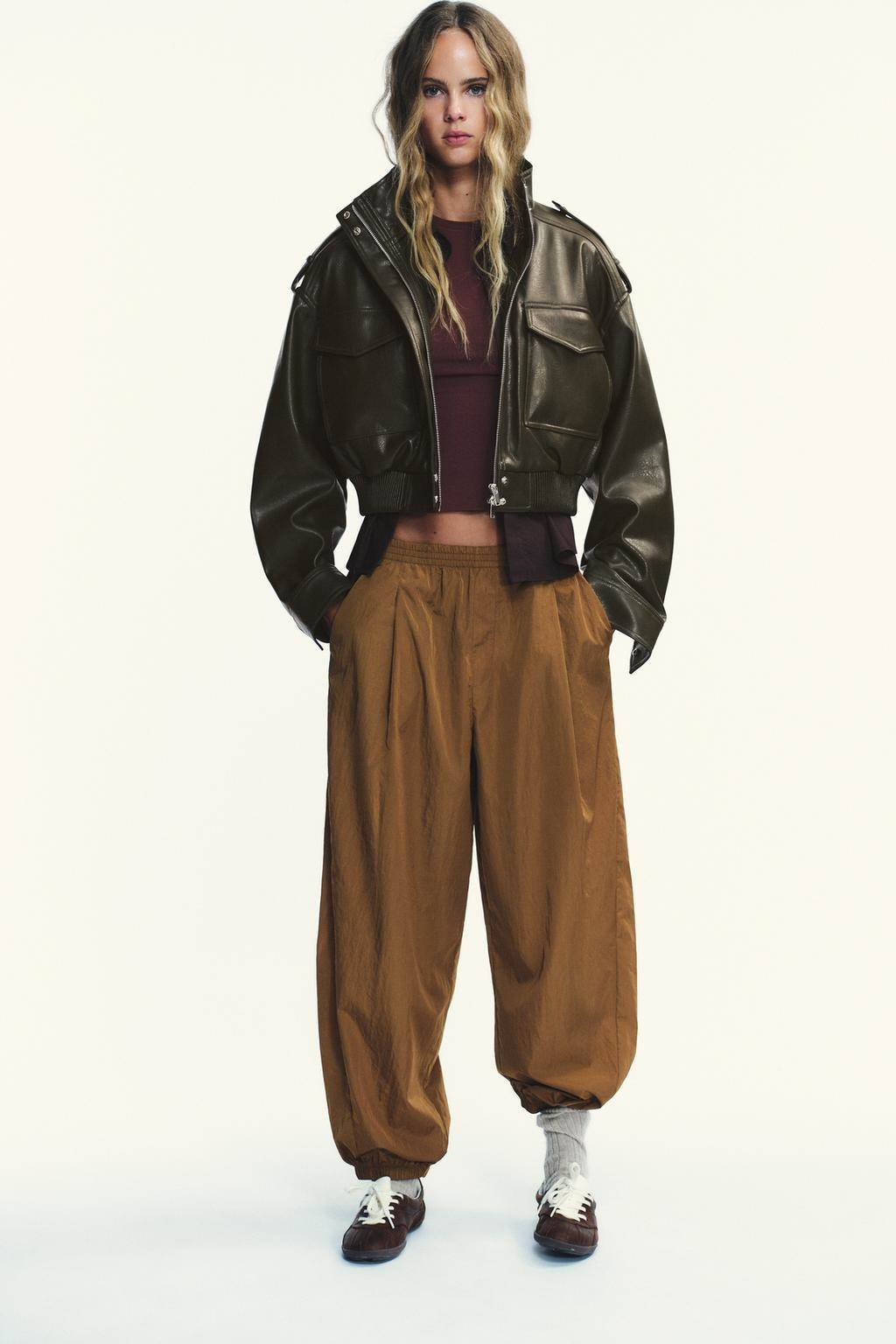 FAUX LEATHER CROP JACKET/ ZARA/ 49.95 EUR