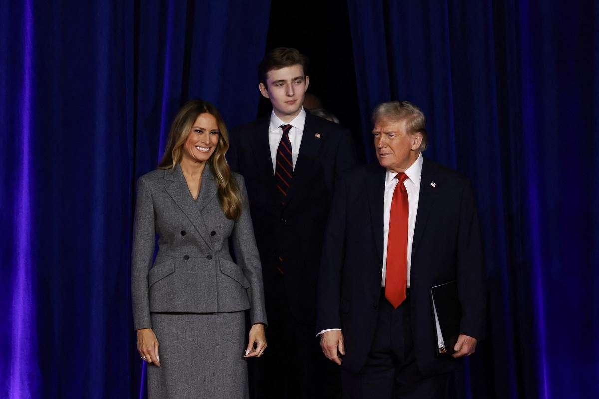 Melania, Barron i Donald Trump