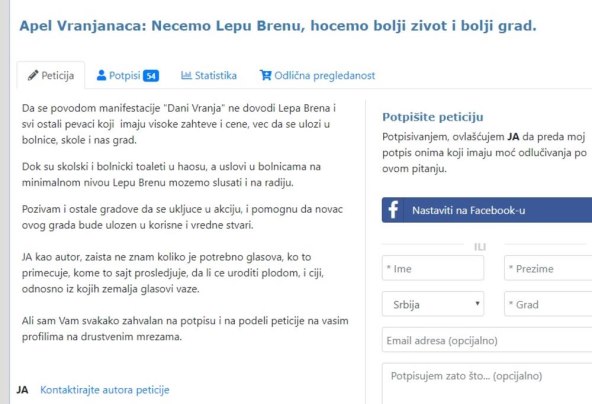 Pokrenuta peticija protiv Lepe Brene