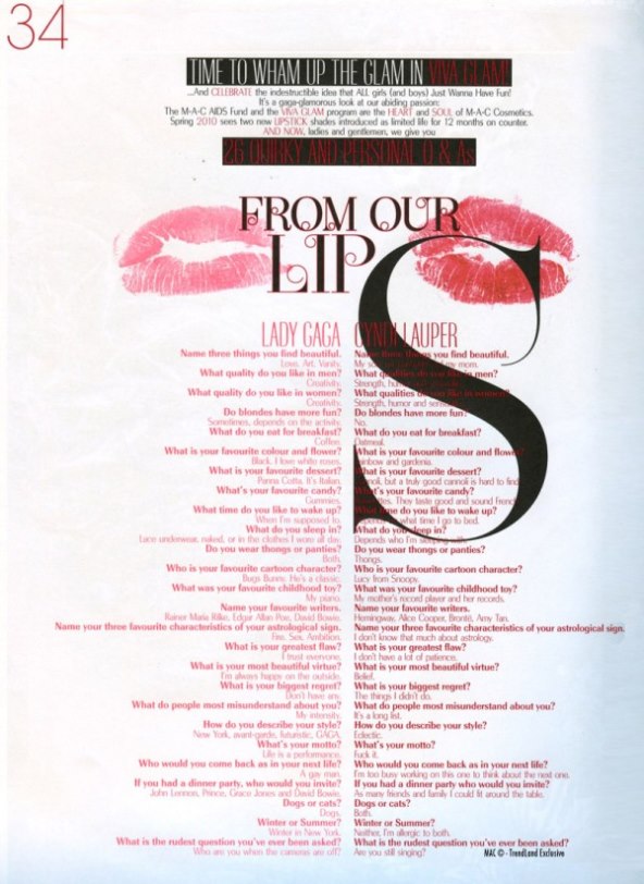 Gaga i Lauper nova lica M.A.C.-a