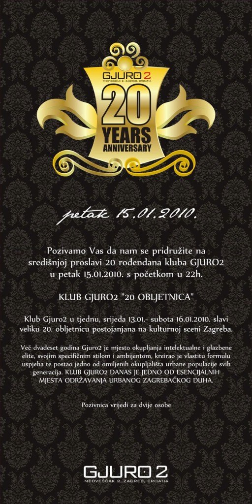 Gjuro II slavi 20. godina