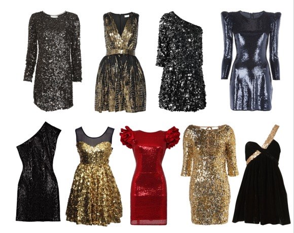 Tri lica glitter haljina