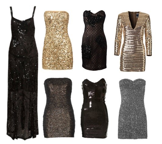 Tri lica glitter haljina