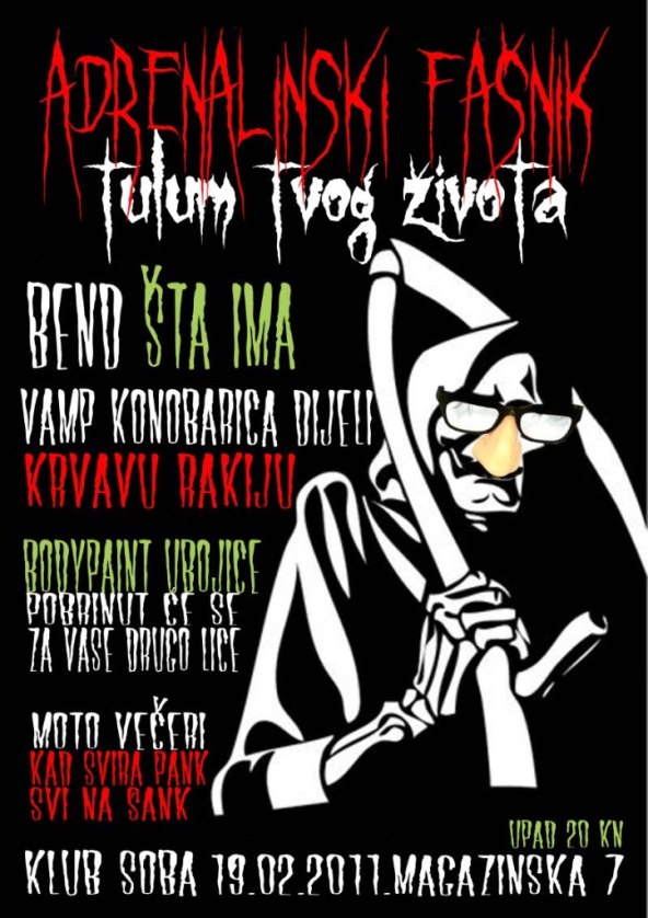 Adrenalinski fašnik u klubu Soba