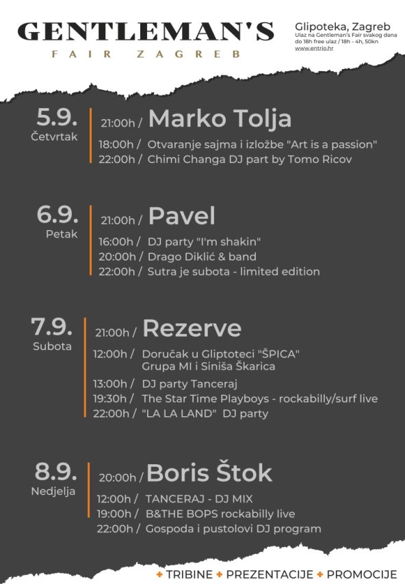 Predstavljen odličan program festivala Gentleman's Fair Zagreb