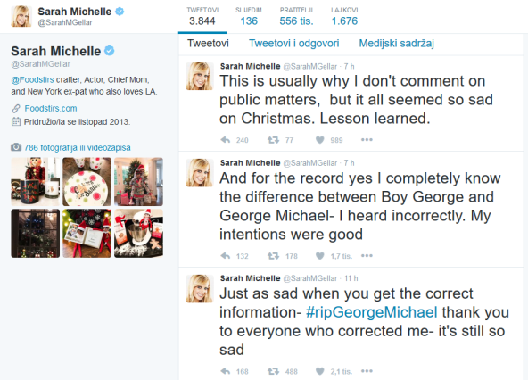 BLAM GODINE! Sarah Michelle Gellar neviđeno se osramotila kada je htjela odati počast Georgeu Michaelu