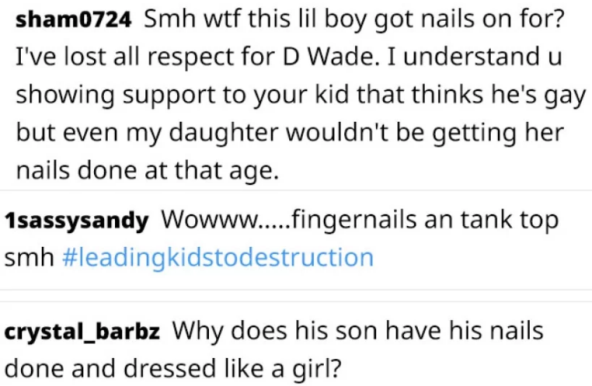 Napali sina sportaša zbog umjetnih noktiju i ženske odjeće