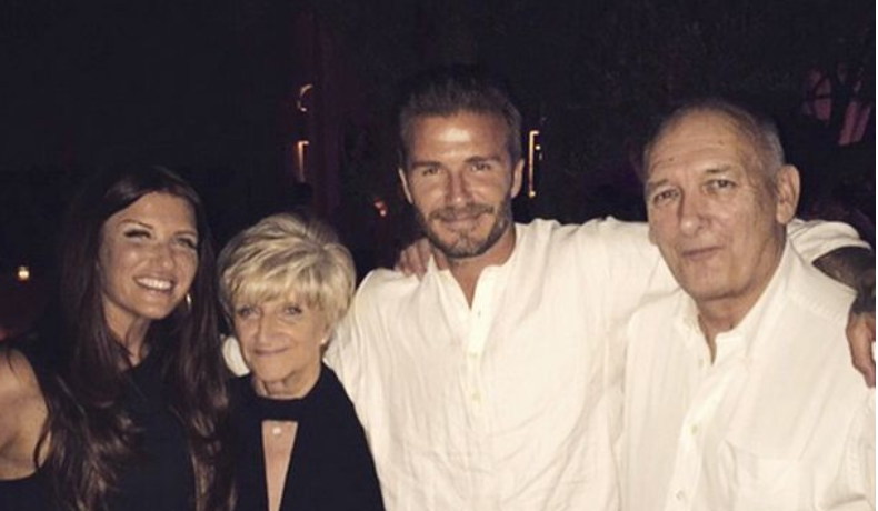 David Beckham i njegov otac Ted (desno)