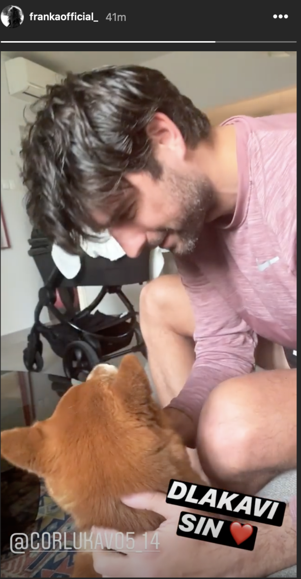 OBITELJSKA IDILA Franka raznježila videom Vedrana i njihovog mezimca