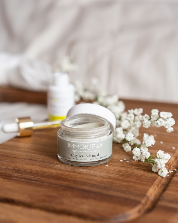 NOVO Immortela 2u1 piling i maska za blistavi ten - ljepota iz smilja