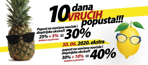 10 dana VRUĆIH POPUSTA samo u Livision optikama!