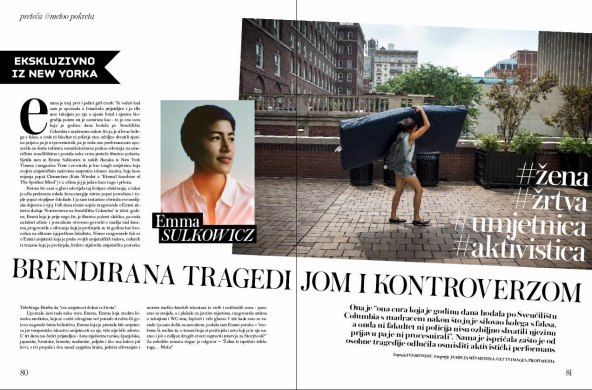 Ekskluzivni intervju: Emma Sulkowicz, brendirana tragedijom i kontroverzom
