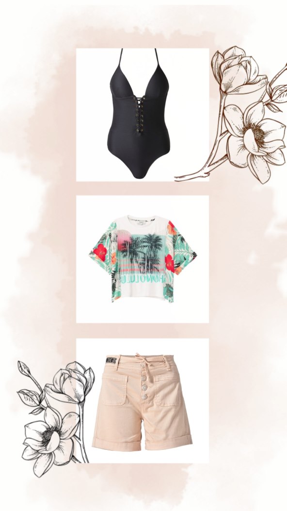 Designer Outlet Croatia, Calzedonia, kupaći kostim, prije 554 kn, sada 99, 95 kn; Designer Outlet Croatia, Desigual, ženska majica, prije 599 kn, sada 299 kn; Designer Outlet Croatia, Replay, ženske traper hlače, prije 850 kn, sada 99 kn; Designer Outlet, La Martina ženske hlače, stara cijena 1320 kn, sada 264 kn