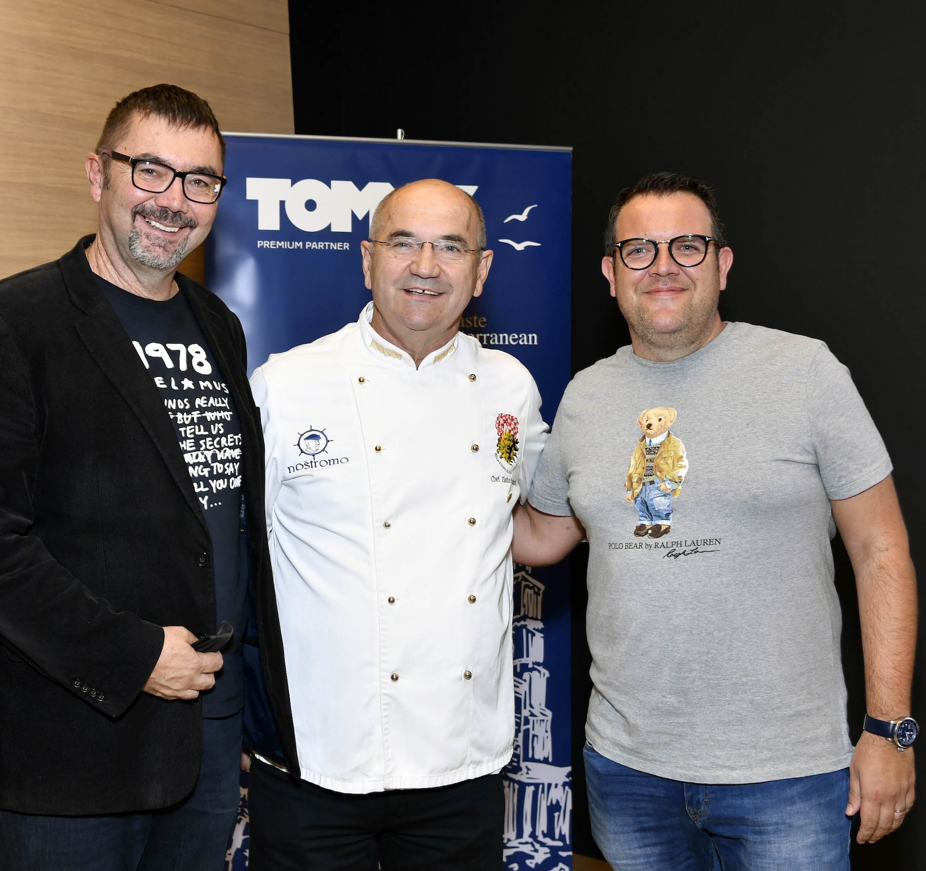 Siniša Koceić, sommelier i chefovi Zlatko Marinović Noštromo i Dane Tahirović