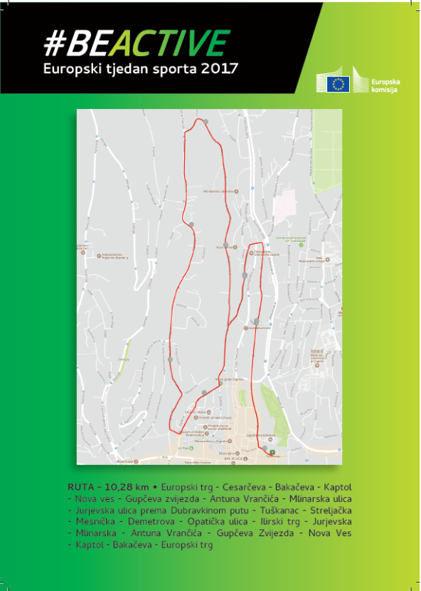 Podržite  #BEACTIV utrku građana 23. rujna na Europskom trgu u Zagrebu!