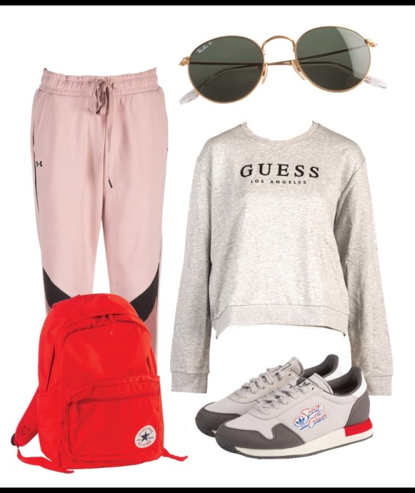 Gornji dio trenirke Guess; Donji dio trenirke Under Armour 449kn -30% 314,30kn; Ruksak Converse 299kn -30% 209,30 kn; Tenisice adidas 599kn - 58% 249kn; Sunčane naočale RayBan (Optotim) 1698kn -20% 1358kn