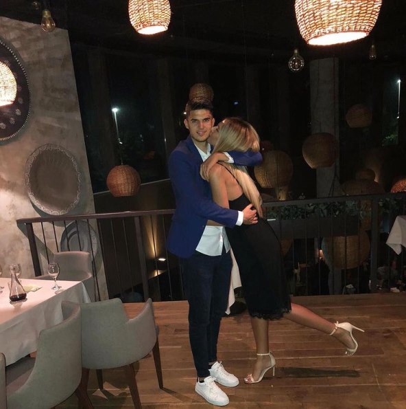 Dinamovac Marko Tolić i njegova zaručnica Gabrijela Tandara