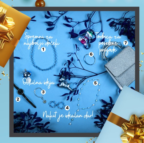 Arena Centar: 1. Ogrlica, Prahir, 1400 kn; 2. Sat, Zlatarna Celje, 456 kn; 3. Narukvica s privjeskom, Pandora, 510 kn+335kn; 4. Naušnice, Prahir, 592 kn; 5. Biserna ogrlica, Zlatarna Celje, 3618 kn; 6. Narukvica, Zlatarna Celje, ??? kn; 7. Torbica, Aldo, 580 kn