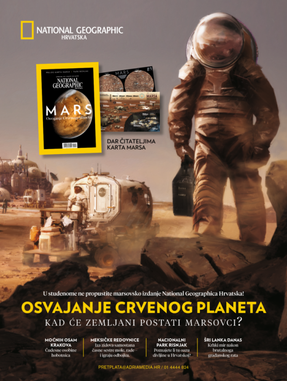 National Geographic Hrvatska daruje kartu Marsa svim čitateljima