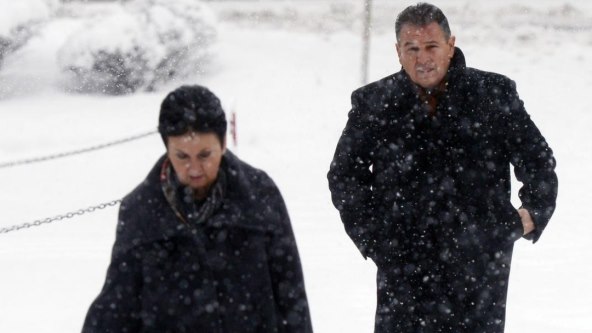 Marija Čačić i Radimir Čačić na snijegu