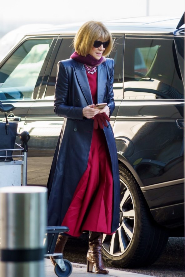 Kožni kaputi na poznatim damama