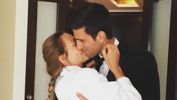 Jelena Đoković i Novak Đoković
