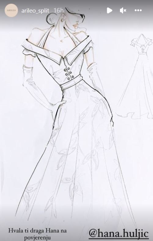 Vjenčanicu Hane Huljić radio je splitski brend Arileo