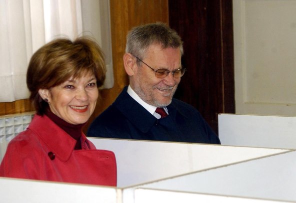 Ivica Račan i Dijana Pleština