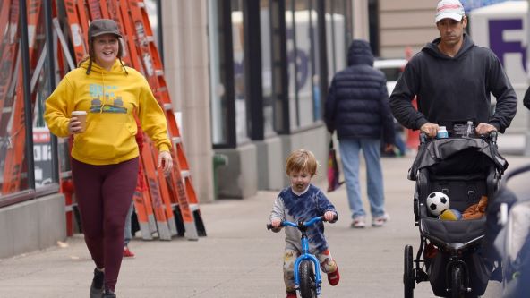 Amy Schumer sa suprugom i sinom