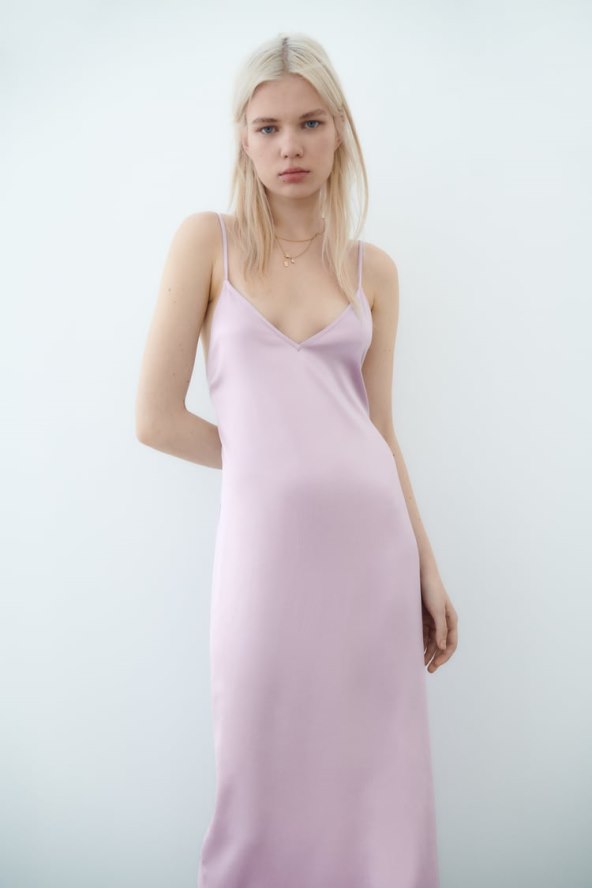 Satinirana haljina iz Zare