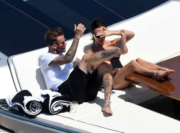 Victoria i David Beckham na jahti u Miamiju