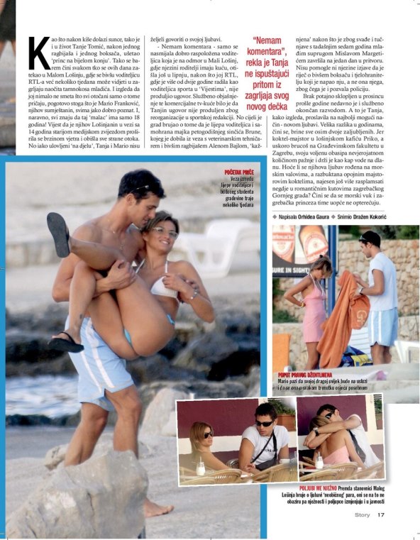 Tanja Tomić i Mario Franković imali su ljetnu romansu