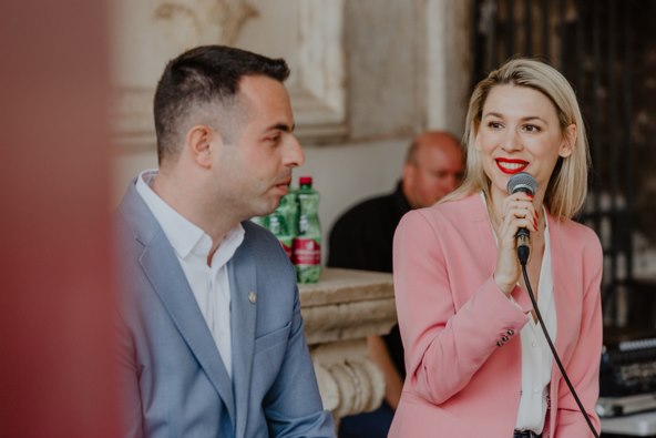 Tea MAmut i Marin Piveta, direktor TZ Trogir.jpg