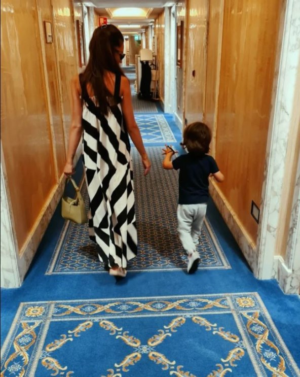 Goran Ivanišević i Nives Ivanišević sa sinom u Italiji