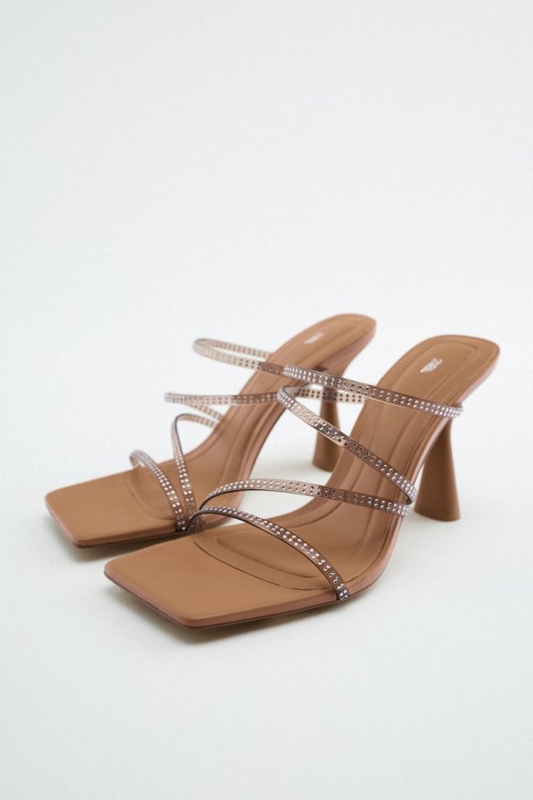 Sandale s potpeticom i remenčićima sa štrasom