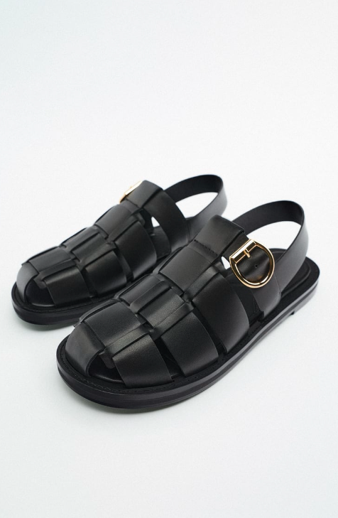 Kožne sandale s remenčićima
