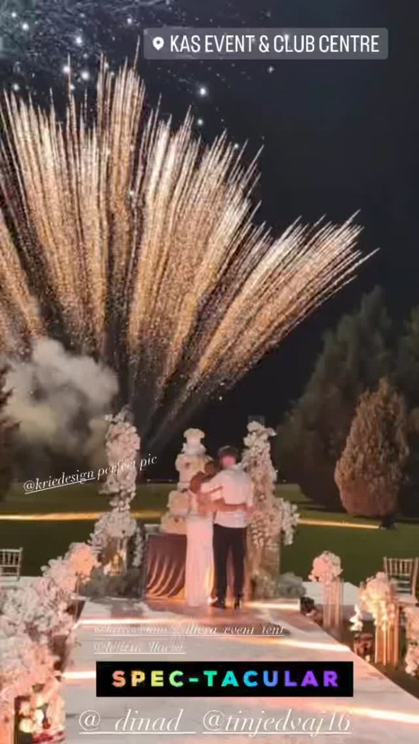 Torta na vjenčanju Tina Jedvaja i Dine Dragije