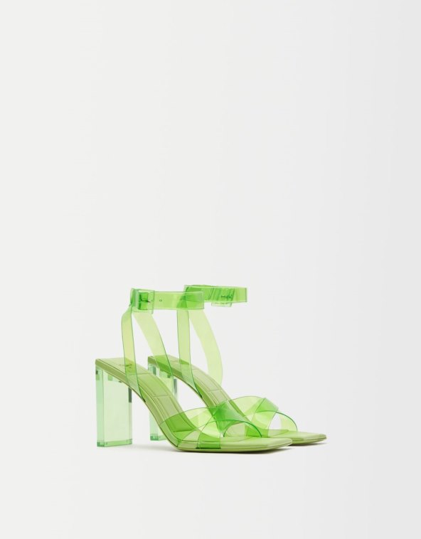 Sandale od vinila s potpeticama od pleksiglasa
