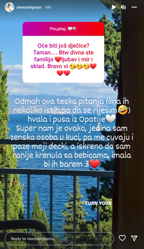 Nives Ivanišević progovorila o drugom djetetu