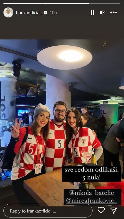 Franka Batelić s bratom Nikolom na dočeku Vatrenih