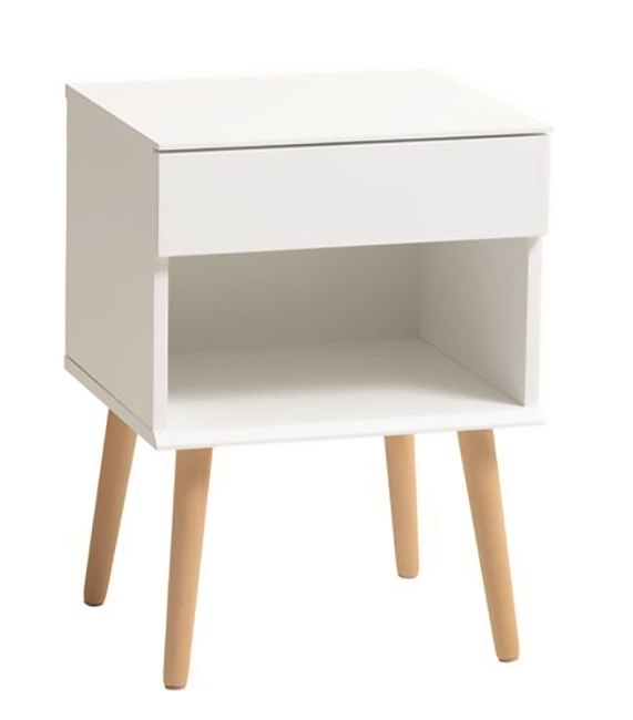 JYSK noćni ormarić s jednom ladicom KORSVANG bijela 65 eura/489,74kn