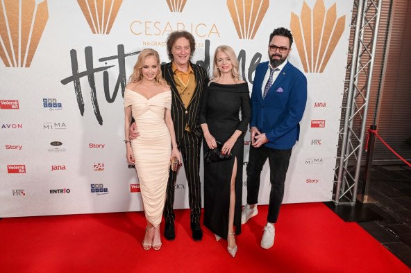 Jelena Rozga, Tonči Huljić, Vjekoslava Huljić i Petar Grašo na dodjeli nagrada Cesarica