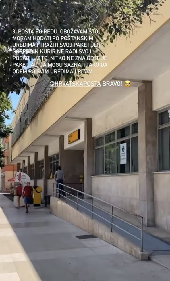 Paula Sikirić kritizirala Hrvatsku poštu putem Instagram storyja.
