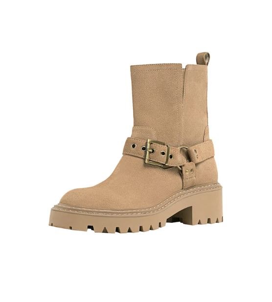 Ravne, kožne motociklističke čizme, Stradivarius, 49,99 EUR