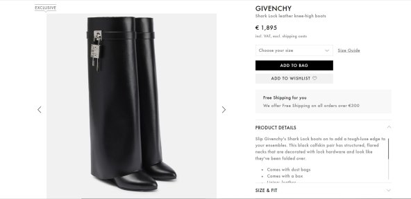 Givenchy Shark Lock čizme