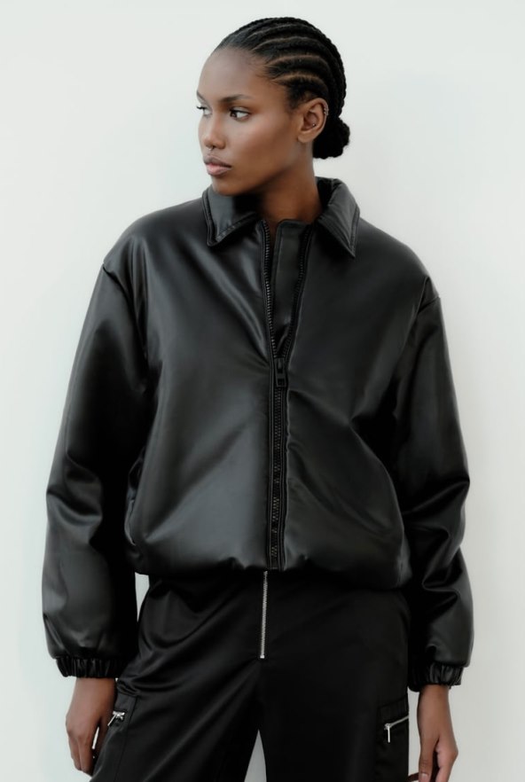 Ispunjena jakna od umjetne kože