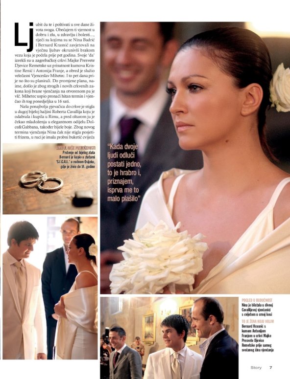 Nina Badrić vjenčala se 2008. godine za Bernarda Krasnića