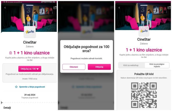 Magenta Moments Romantične pogodnosti CineStar